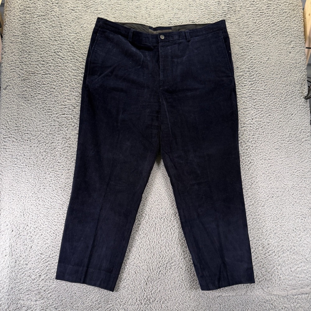 Brooks Brothers 346 Pant Mens 42x29 Blue Cotton Corduroy Chino Straight Business